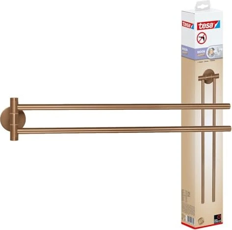 tesa Moon Bronze Handtuchhalter 2-armig inkl. Klebelösung bronze