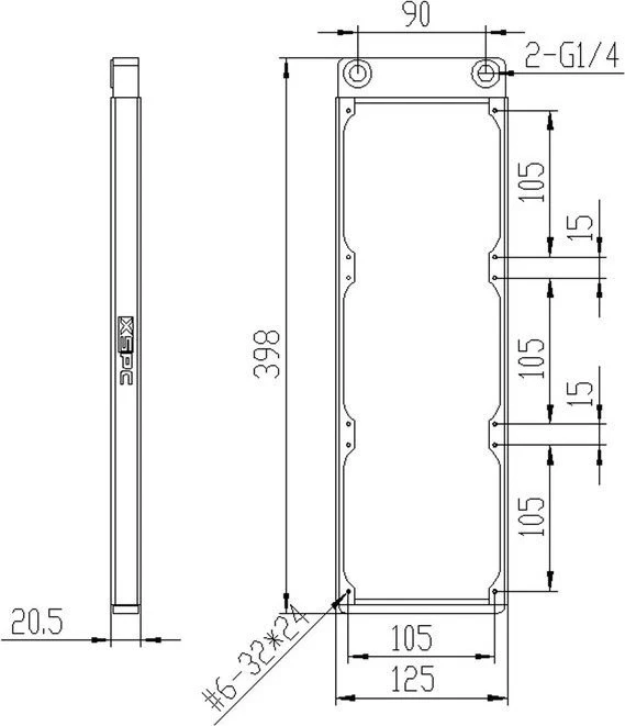XSPC TX360 ultrathin, schwarz