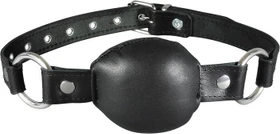 XX-Dreamstoys Leder Mundknebel schwarz