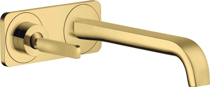 Hansgrohe Axor Citterio E Waschbeckenarmatur mit Platte polished goldoptik