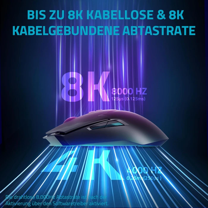 Rapoo VT2PRO 8K/4K Wireless Gaming Mouse schwarz, USB