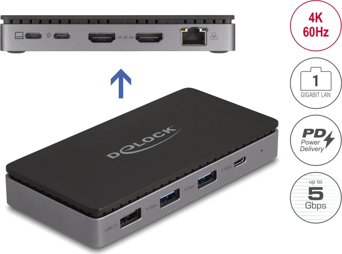 DeLOCK USB Type-C Docking Station, USB-C 3.0 [Buchse]