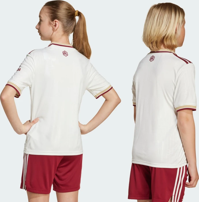 adidas FC Arsenal 2025/2026 Ausweichtrikot cloud white/team coll burgundy 2 (Junior)