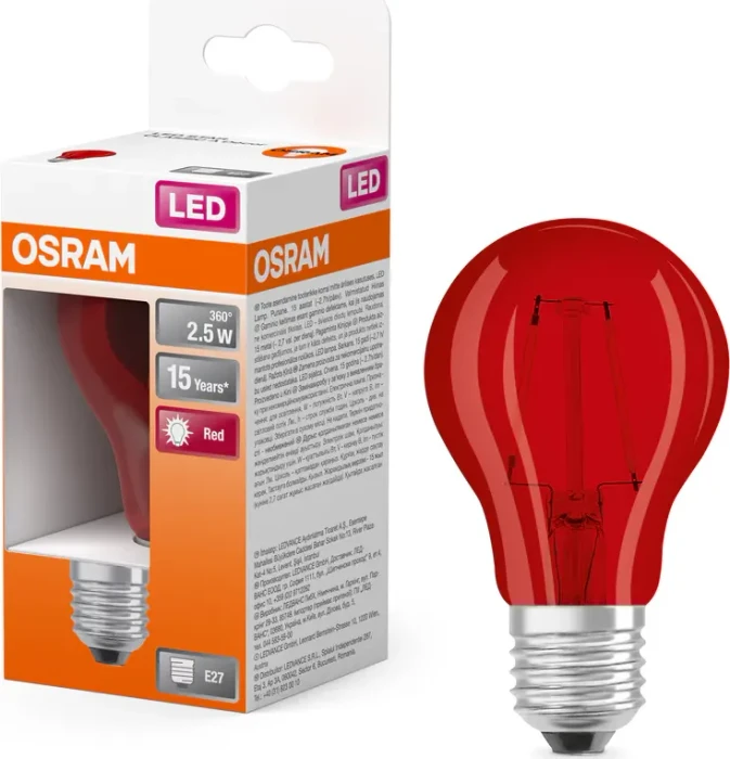 Osram Ledvance Star Decor Classic A 15 2.5W/522 E27 rot