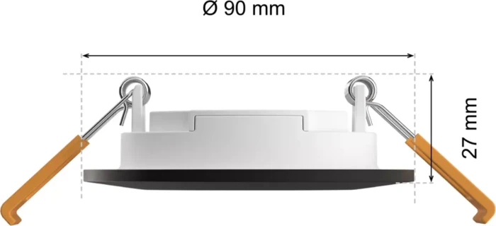 Philips Hue White and Color Ambiance Slim Einbauleuchte 90mm schwarz, 3 Stück