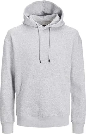 Jack & Jones Einfarbig Hoodie light grey melange (Herren)