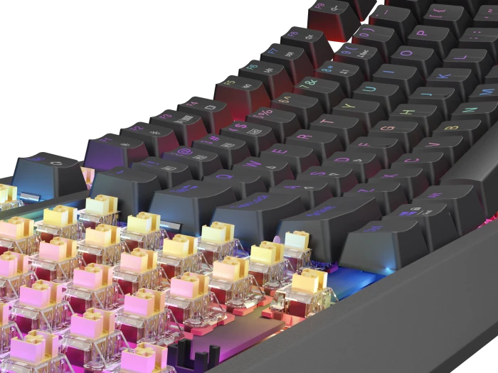Genesis Thor 230 TKL Wireless, schwarz, LEDs RGB, hot-swap, Outemu Panda, USB/Bluetooth, US