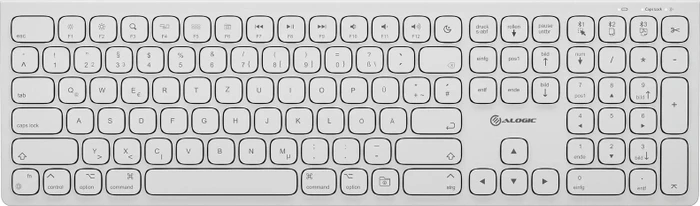 Alogic Echelon USB-C Rechargeable Wireless Keyboard for macOS, weiß, USB/Bluetooth, DE