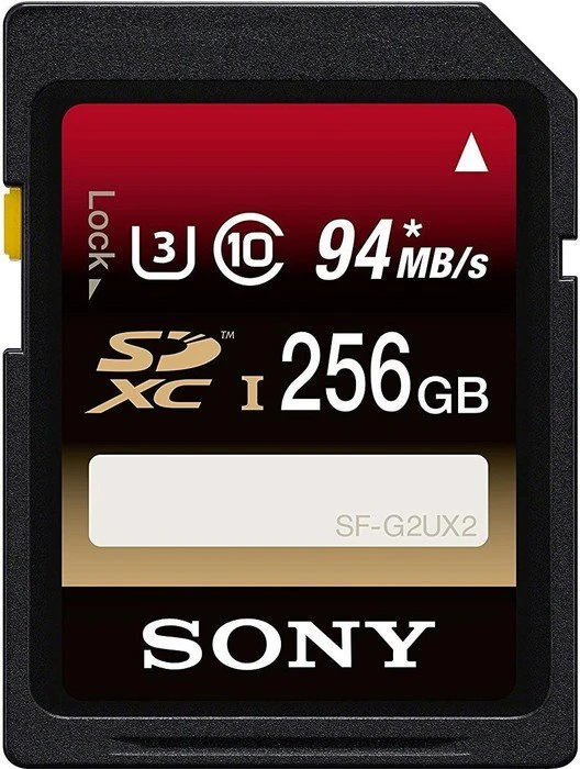 Sony SF-UX2 Series R94/W70 256GB, UHS-I U3, Class 10