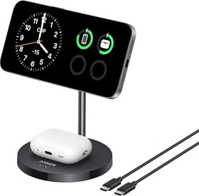 Anker MagGo Wireless Charger 2-in-1 schwarz