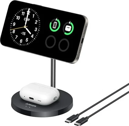 Anker MagGo Wireless Charger 2-in-1 schwarz