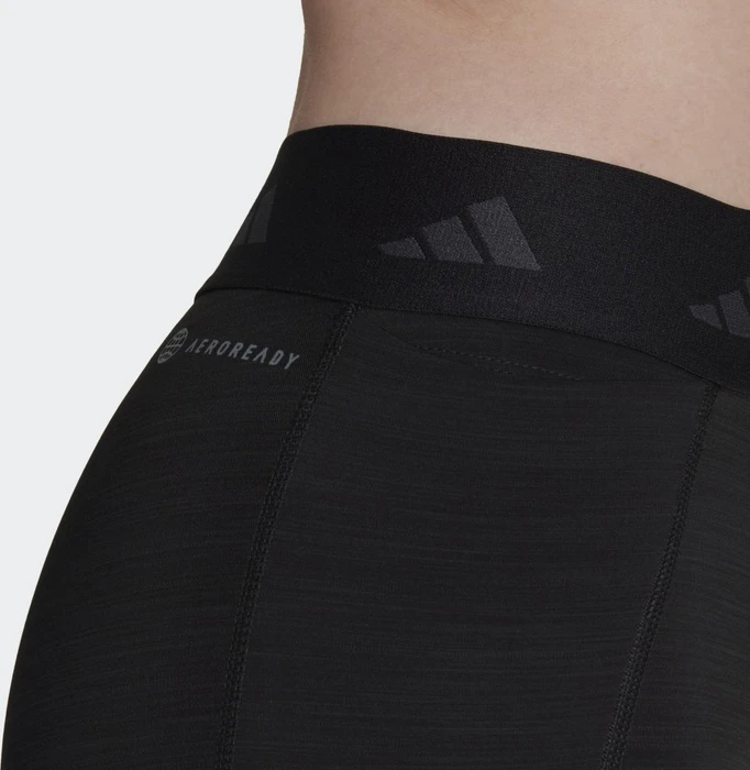 adidas TECHFIT Brushed Hose lang black melange (Damen)