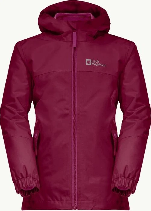 Jack Wolfskin Girls Iceland 3in1 Funktionsjacke dark ruby (Junior)