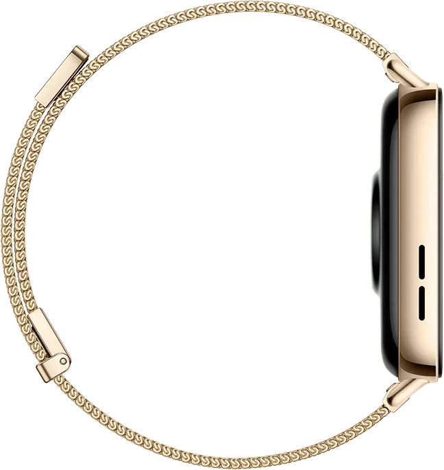 Huawei Watch Fit 3 mit Milanaise-Armband gold