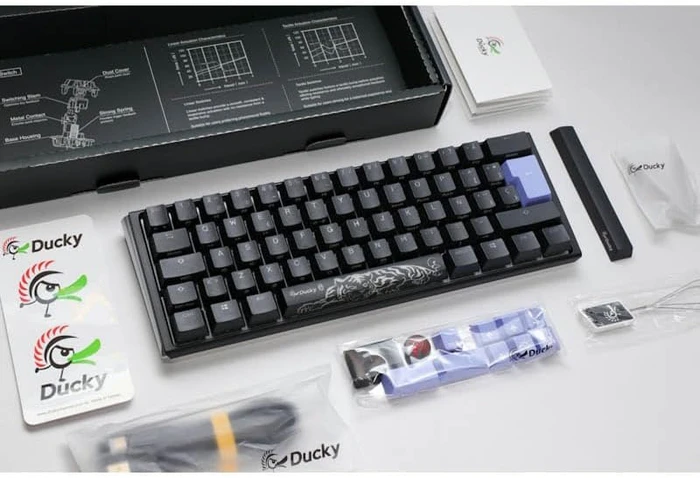 Ducky One 3 Mini PBT, LEDs RGB, Classic Black, MX RGB BROWN, USB, ES