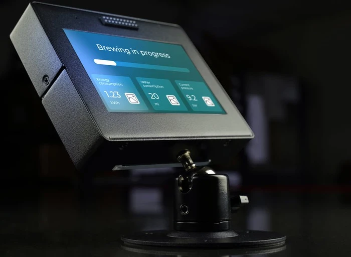 KKSB Aluminiumgehäuse für Arduino GIGA Display Shield/GIGA R1 WiFi, inkl. Display Stand, schwarz