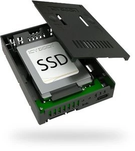 Icy Dock MB882HX-1SB, SSD Hybrid-Adapter, Einbaurahmen
