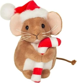 Teddy Hermann Weihnachtsmaus mit Zuckerstange 11cm