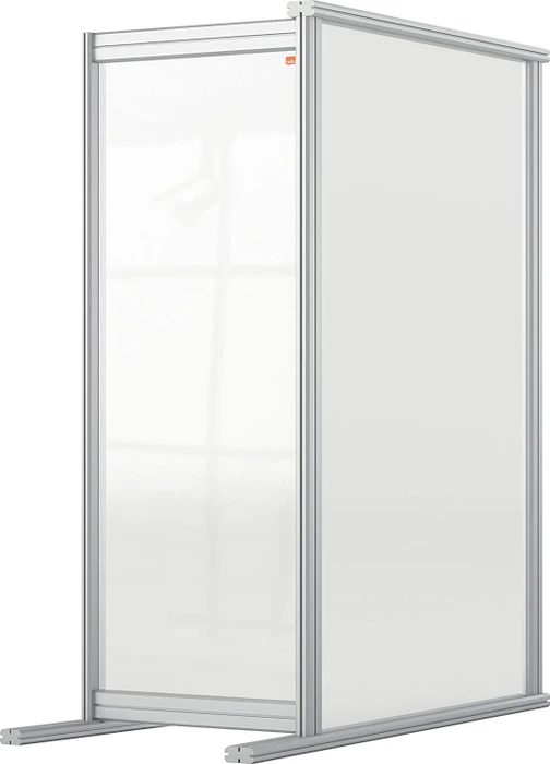 Nobo Premium Plus Erweiterung Schreibtisch-Trennwand aus Acryl, transparent/silber, 40x100cm