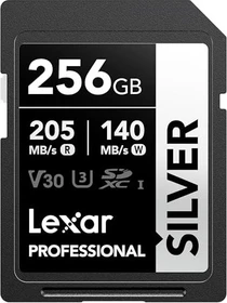 Lexar Professional SILVER R205/W140 256GB, UHS-I U3, Class 10