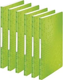 Leitz WOW Sichtbuch, A4, grün, inkl. 40 Klarsichthüllen, 6er-Pack
