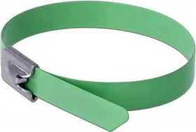 DeLOCK Edelstahl Kabelbinder, 7.9mm, 500mm, grün, 10 Stück
