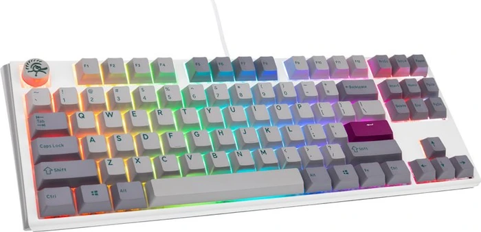 Ducky One 3, Mist Grey, TKL, PBT, LEDs RGB, MX RGB ERGO CLEAR, USB, US