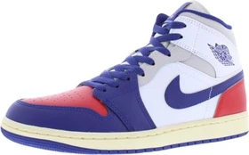 Nike Air Jordan 1 Mid white/university red/neutral grey/deep royal blue (Herren)