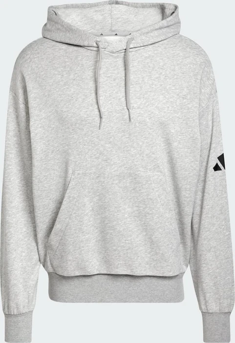 adidas Essentials Loose-Fit 3-Streifen Logo French Terry Hoodie medium grey heather/black (Herren)