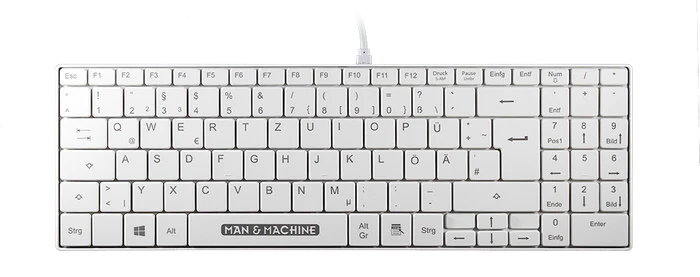 Man & Machine Its Cool Keyboard, weiß, USB, DE