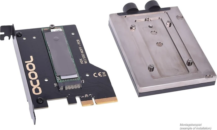 Alphacool Eisblock HDX-3, PCIe 3.0 x4 Adapter für M.2 mit Wasserkühler