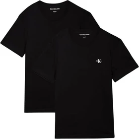 Calvin Klein Baumwoll 2er-Pack T-Shirt kurzarm ck black (Herren)