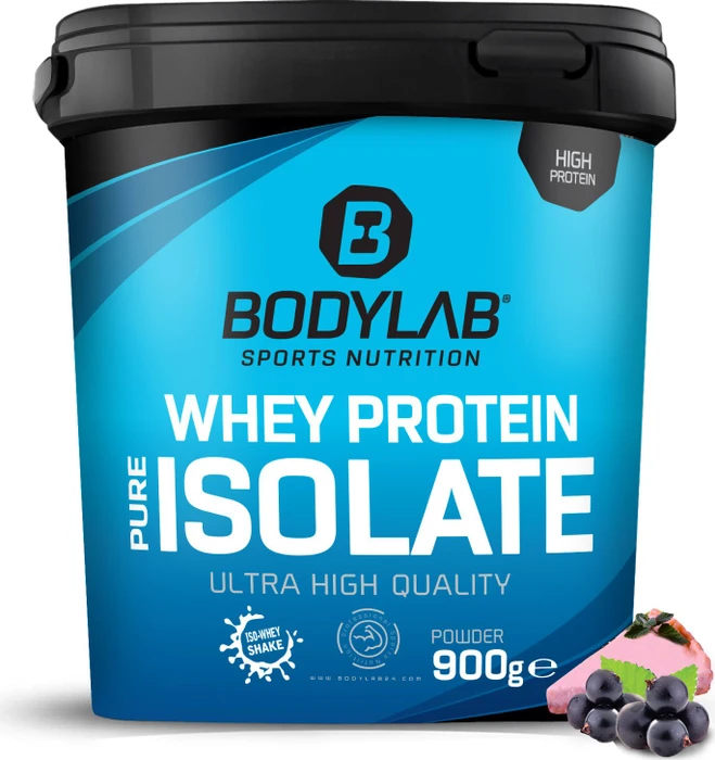 BodyLab24 Whey Protein Isolat Blaubeer/Käsekuchen 900g