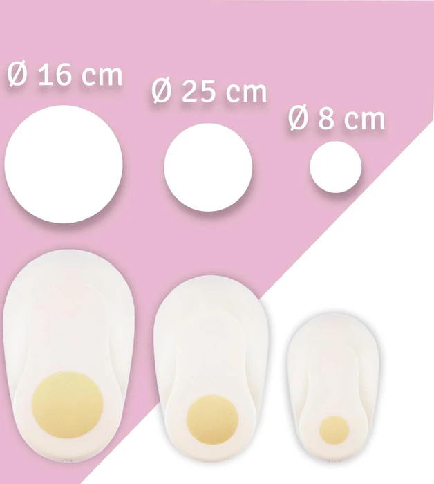 Vaessen Creative Hebel-Motivstanzer Set, 8/16/25mm, Kreis, gold/weiß