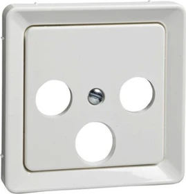 Schneider Electric ELSO Zentralplatte Antennensteckdose 3-Loch, reinweiß