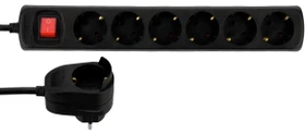 REV Ritter Powersplit-Steckdosenleiste 6+1, 7-fach, 2m, schwarz