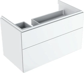 Geberit Xeno² Unterschrank für Waschtisch 88x53x46.2cm, 2 Schubladen, Ablagefläche rechts, weiß