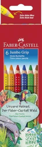 Faber-Castell Jumbo Grip Buntstift sortiert, 6er-Set