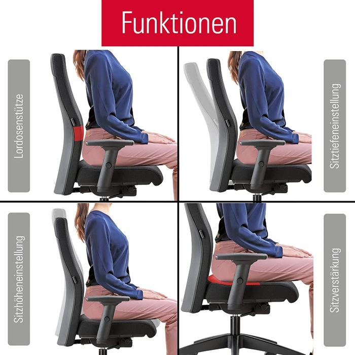 Interstuhl Famos 139RS Bürostuhl, Stoffbezug Lucia schwarz
