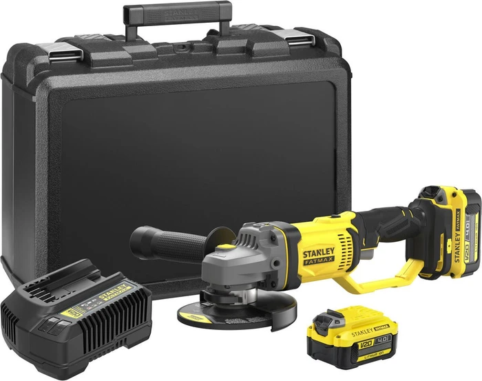 Stanley FatMax V20 SFMCG400M2K Akku-Winkelschleifer inkl. Koffer + 2 Akkus 4.0Ah