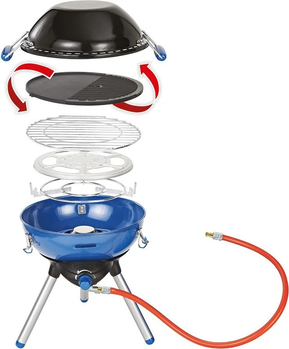 Campingaz Party Grill 400 Caravan Connect Gaskocher (schwarz/blau, 30mbar, mit Wohnwagenanschluss, Modell 2023) Image
