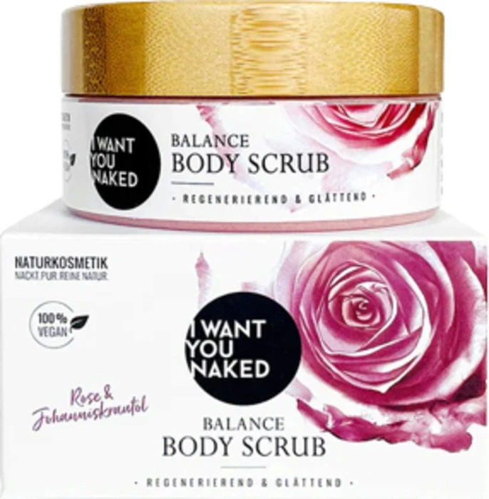 Saint Clouds I want you naked Rose & Johanniskraut-Öl Duschpeeling, 380ml