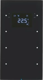 Berker KNX R.3 Touchsensor 3-fach mit Temperaturregler schwarz