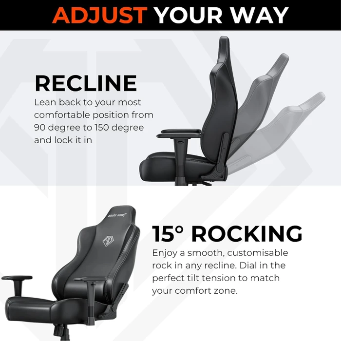 Anda Seat Novis Max Gamingstuhl, Size L, Kunstleder schwarz