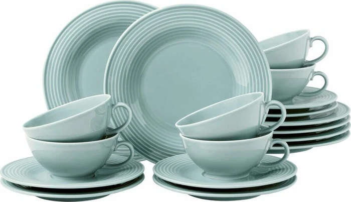 Seltmann Weiden Beat Color Glaze Teeservice arktisblau, 18-tlg.