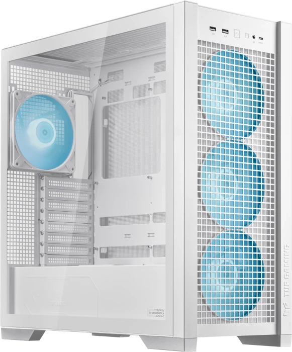 ASUS TUF Gaming GT302 ARGB, weiß, Glasfenster