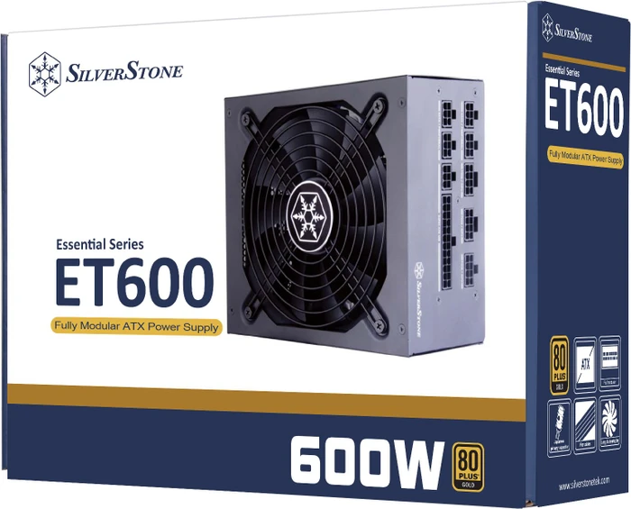 SilverStone Essential Modular Gold ET600-MG 600W, ATX 2.4