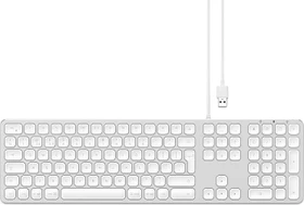 Satechi Aluminium Wired Keyboard, silber, USB, DE (ST-AMWKS-DE)