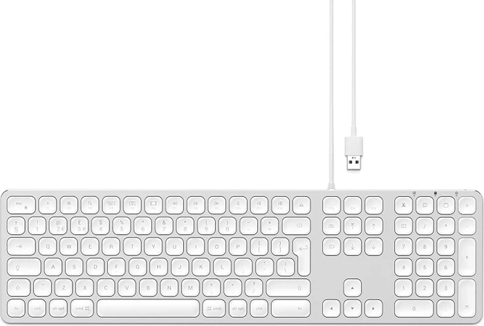 Satechi Aluminium Wired Keyboard, silber, USB, DE