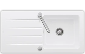 Villeroy & Boch Architectura 1000x510mm Einbau Becken reversibel mit Ablauffernbedienung stone white